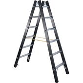 Schwerlast-Stehleiter, beidseitig begehbar, gebördelt